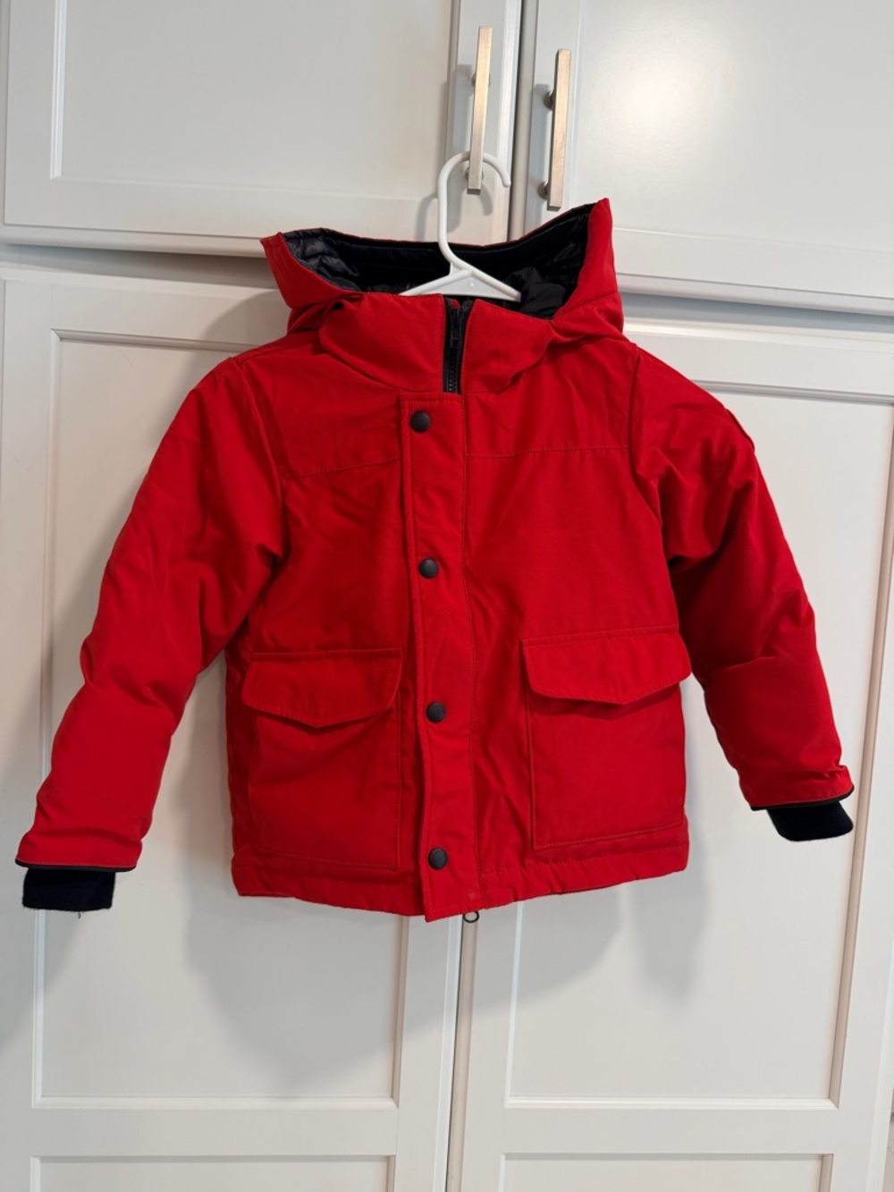 Canada Goose Kids Red Winter Parka with Hood